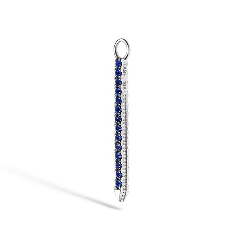 Maria Tash, Single 18mm Diamond and Sapphire Eternity Bar Charm, 18kt. - Homebody Denver