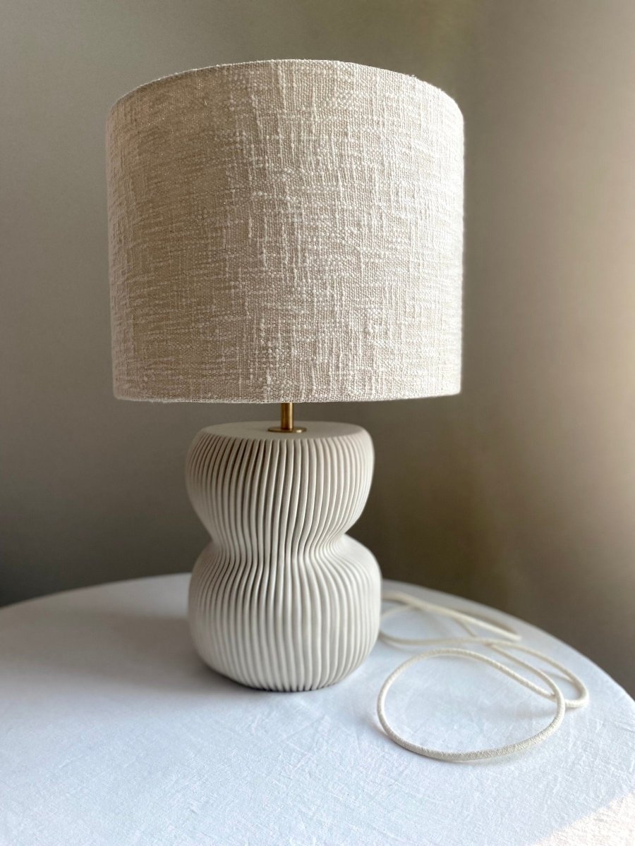 Organic Table Lamp #1, Ceramic Base - Homebody Denver
