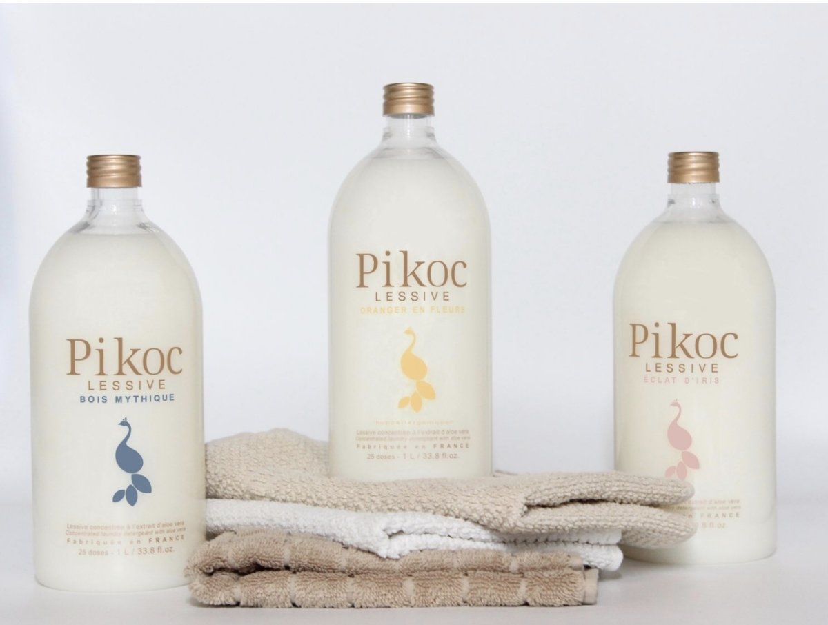 Pikoc Lessive, Mild Laundry Soap Discovery Box, 3 x 300ml, Iris/Wood/Orange Flower - Homebody Denver