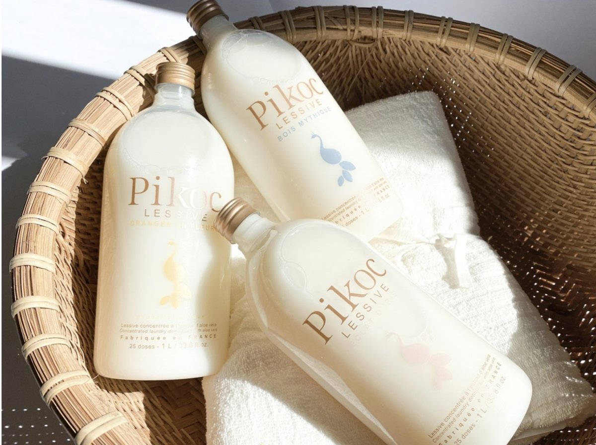 Pikoc Lessive, Mild Laundry Soap Discovery Box, 3 x 300ml, Iris/Wood/Orange Flower - Homebody Denver