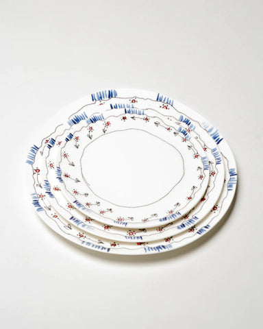 PLATE M ANEMONE Marni, Milk with Pink + Blue - Homebody Denver