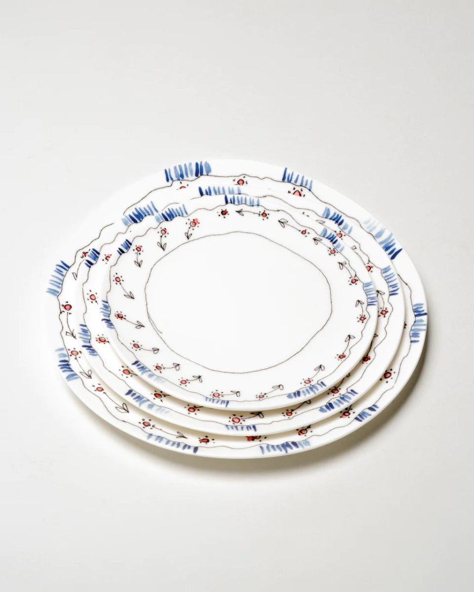 PLATE S ANEMONE Marni, Milk with Pink + Blue - Homebody Denver