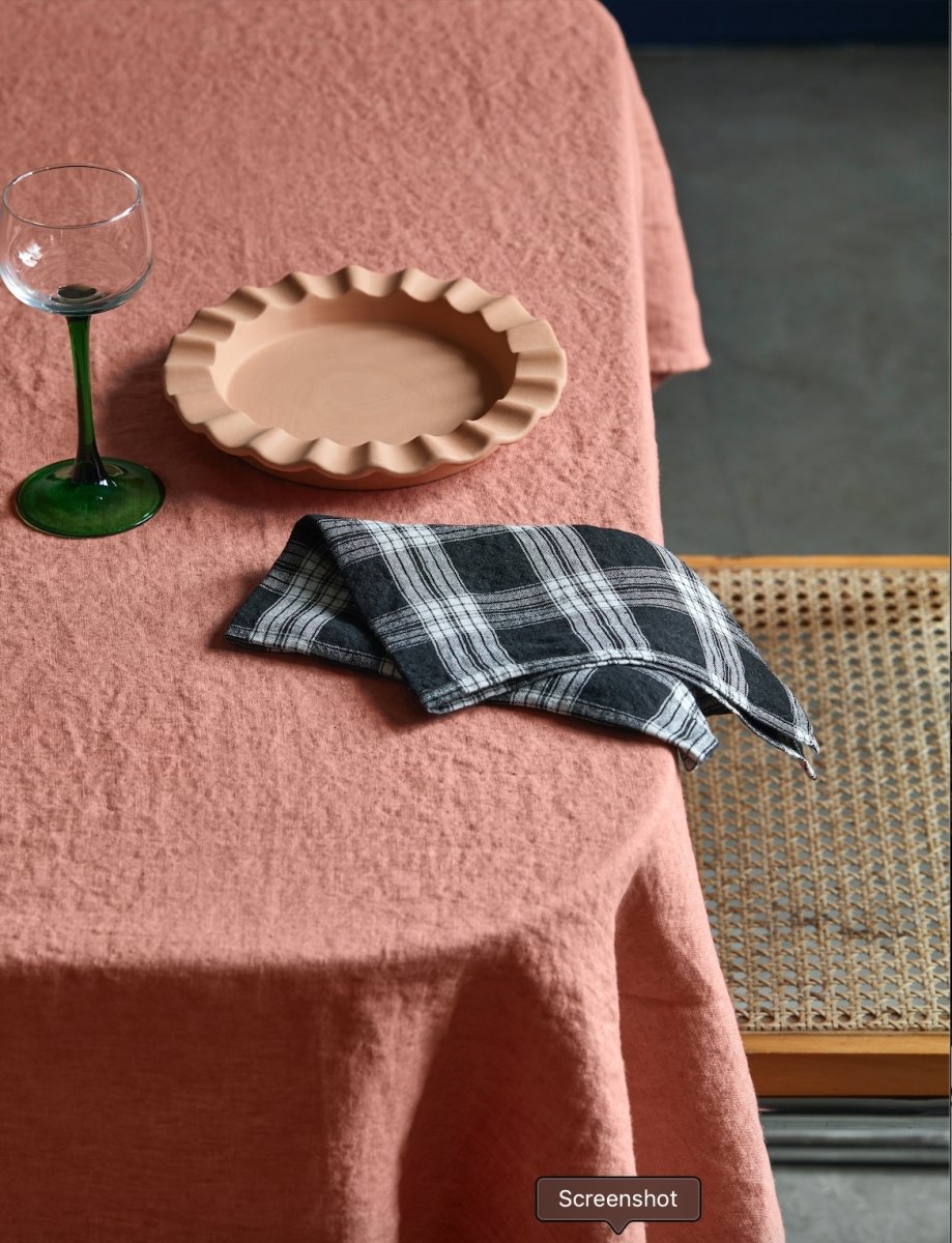 Linge Particulier Set of 4 100% Linen Napkins - Stripes and Checks Collection - Homebody Denver