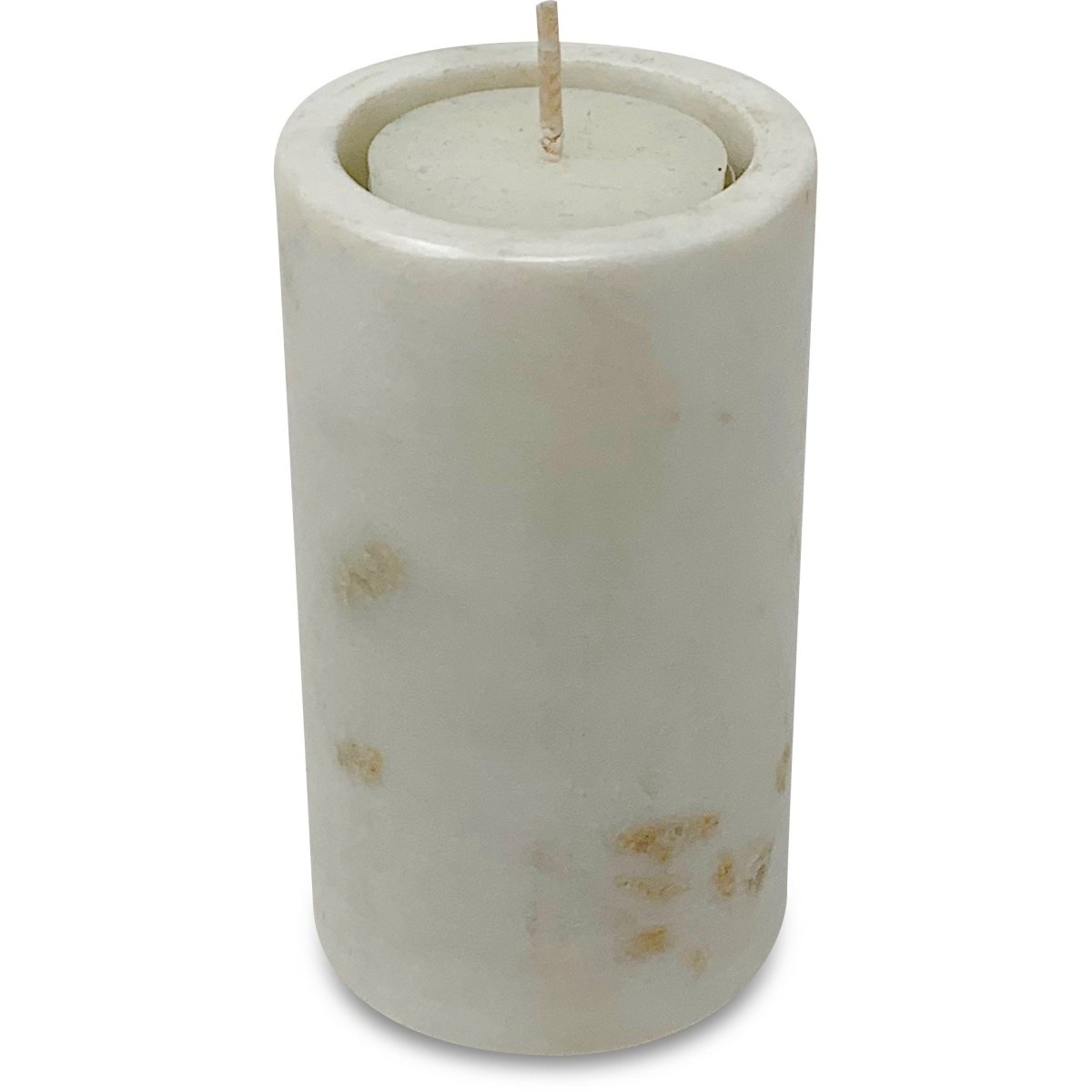 White Marble T-light Holder 2 in base x 4 in height - Homebody Denver